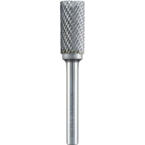 Fraise cylindrique -Forme A- de 6 mm (ZYA-S) avec denture frontale Alpen 778606106100 Carbure Diam. tige 6 mm