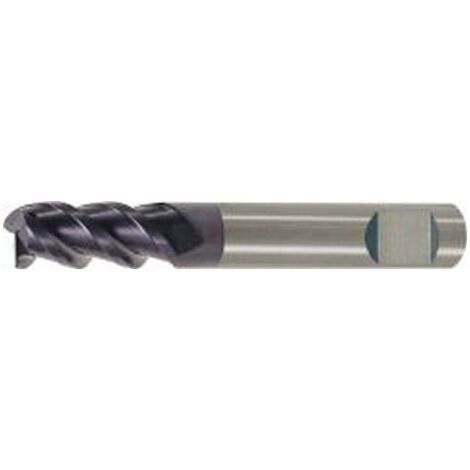 Fraise cylindrique longue, queue HB, en carbure monobloc, Ø d1 - h10 : 8,0 mm, Long. totale l1 60 mm, Long. coupe l2 19 mm