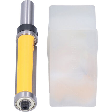 Fraise de défonceuse à double roulement pour coupes affleurantes, manche 12mm