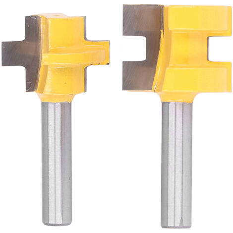 Fraise de défonceuse à tenon carré pour rainures en T, coupe-fraise pour parquet et bois, diamètre 1‑1/8 pouce