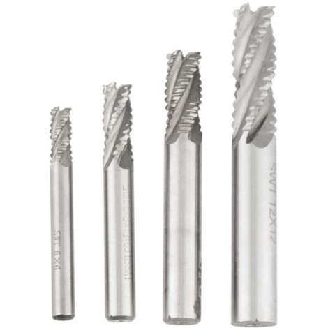 Fraise d'ébauche HSS 4 cannelures Zoternen, fraise CNC M6/M8/M10/M12, 4 pièces