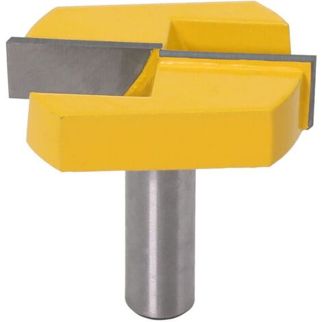 Fraise Defonceuse 8mm. Fraise Rabotage de Surface de Nettoyage de Fond. T-Track Routeur à Rainure en T Forme Routeur Bits. 8x57mm en Bas. Lame Jaune