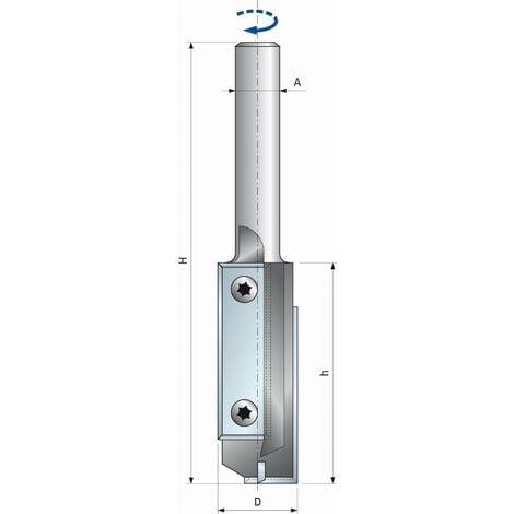 Fraise rotation droite compression finition Z3+3 FREUD - Ø12 H52