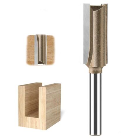 Fraise droite professionnelle en carbure de tungstène avec tige de 6,35 mm de diamètre de coupe de 12 mm et longueur de coupe de 30 mm