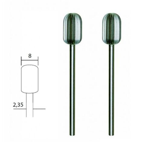 Fraise en acier wolfram-vanadium cylindrique arrondie - Proxxon