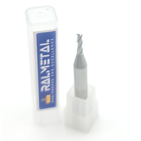 Fraise en aluminium VHM à 2 dents 3 x 4D x 50 - 45 HRC