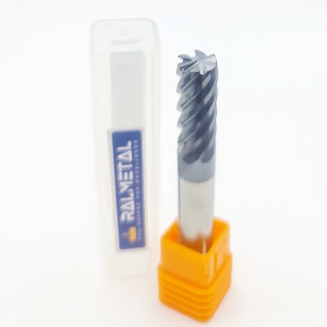 Fraise en carbure monobloc 10 x 25 x 75 mm, 6 dents, dureté 45 HRC