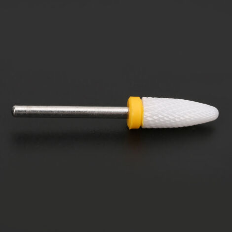 Fraise pour ongles en forme de tête de maïs, accessoire léger et portable pour perceuse électrique (Boîte jaune, grain extra-fin XF)