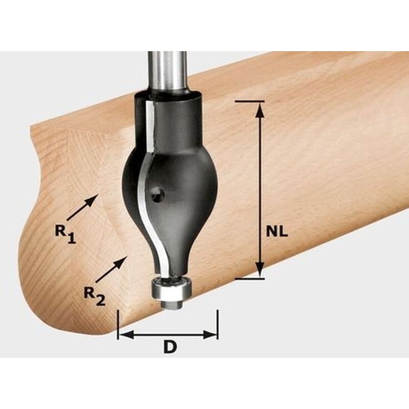 492711 Festool Fraise à profiler HW R20.5/16/D32/57 S12