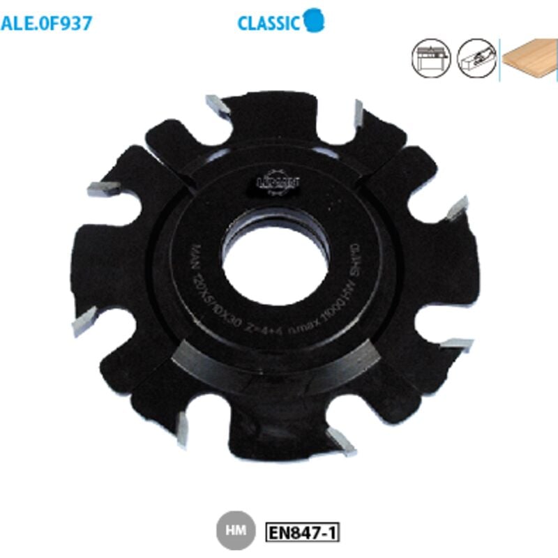 Fresa a rulli estensibile Classic FRESA INTERMEDIALE ø 150 Diametro foro 30 Altezza 10 Altezza utile 20mm