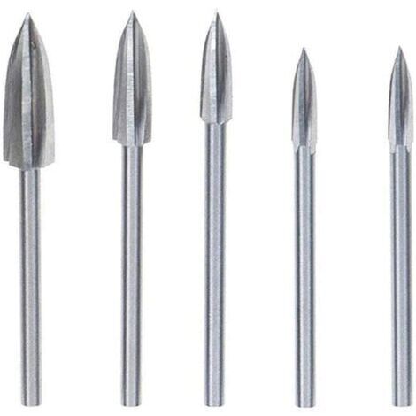 Fraise rotative pour sculpture sur bois – Acier rapide – Coupe double – Détails précis pour gravure – Outil professionnel