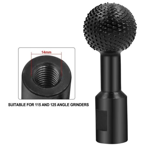 Fraise Rotative,Meuleuse D'Angle Accessoires Pour Le Travail Du Bois,Fraise En Forme D'Anneau Avec Gouge à Billes Avec DiamèTre,Fraises à Boule, Pour 14 mm