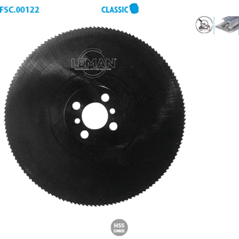 LEMAN Fraise-Scie Vapo Hss Dmo5 350x3.0x40 Pas de 6 soit 180z Acier 