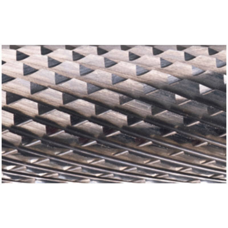 Fraise sur tige de 6 mm, en carbure, forme sphérique cylindrique wrc (bout rond), denture 4, Forme : wrc 1625, ø de la tête 16 mm