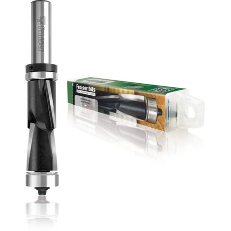 Fraiser Fresa per rifilare con cuscinetto superiore da 12 mm per legno, derivati e bordi in laminato per fresatrice manuale e banco fresa up & downcut