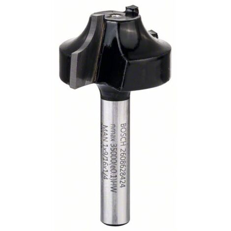 Fraises à moulurer Bosch E 1/4" R1 6,3 mm Ø 25,4 mm L 14 mm G 46 mm - 2608628424