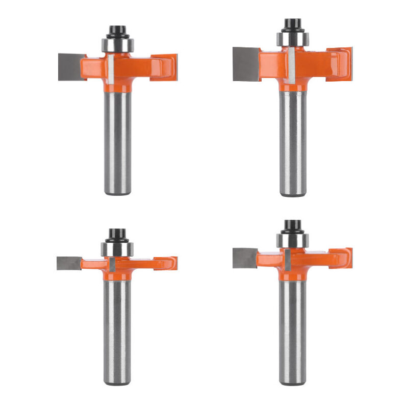 Shining House - Fraises à rainures et à languettes - 4 boules à lames de 8mm - fraises à bois, outils de travail du bois pour portes, tables,