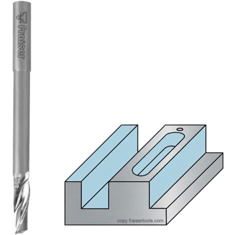 Fraises à spirale pour aluminium et plastique Type long D=3 I=14/40 S=6 POLY - Fraiser