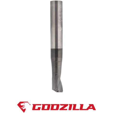 Fraises couvert pour Plastique, Aluminium et PVC D=8 I=18 S=8 Z=1 - Godzilla Bits