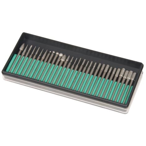 Fraises diamantées pour outil rotatif - 30 pcs Tige de 3,17 mm