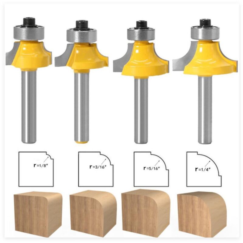 Fraises en carbure de 8 mm pour le bois, outils de menuiserie pour portes, tables et armoires.