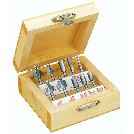 Fraises jeu de 10 pour bois à profiler pour FT300- MT300-OFV-MOF livré coffret bois Proxxon