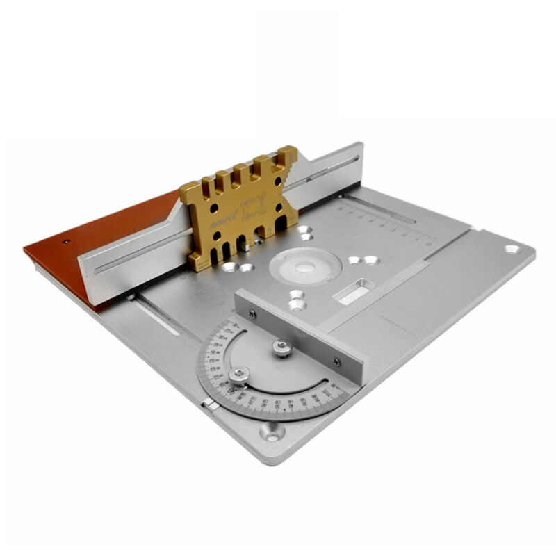 Decdeal - Fraiseuse à chanfreiner et à tailler en bakélite plaque à chanfreiner set de 4 pièces (plaque + dossier + règle à pousser + jauge à tenons)