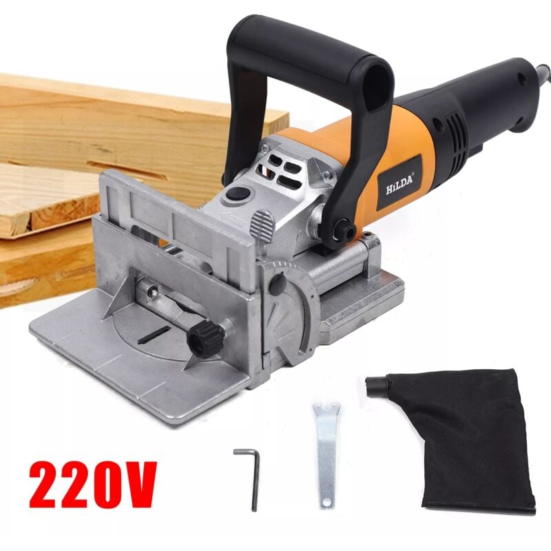 Gojoy - Fraiseuse à goujons plats fraiseuse à lamelles fraise à rainures réglage de L'angle et de la profondeur 220V