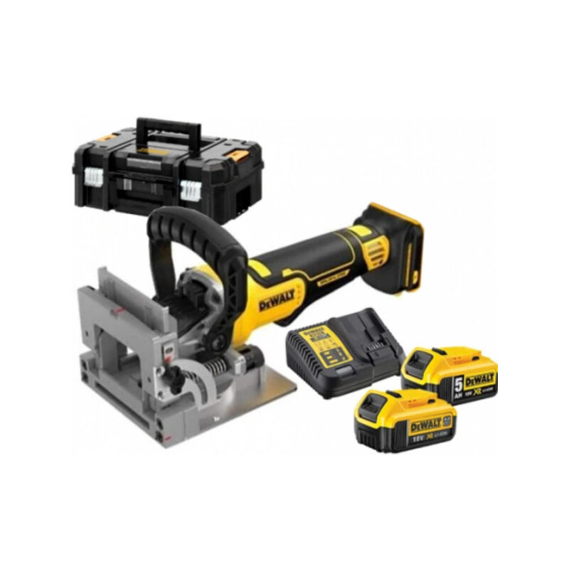 Dewalt - Fraiseuse à lamelles xr 18V 5.0 Ah - 2 batterie, chargeur - DCW682P2-QW