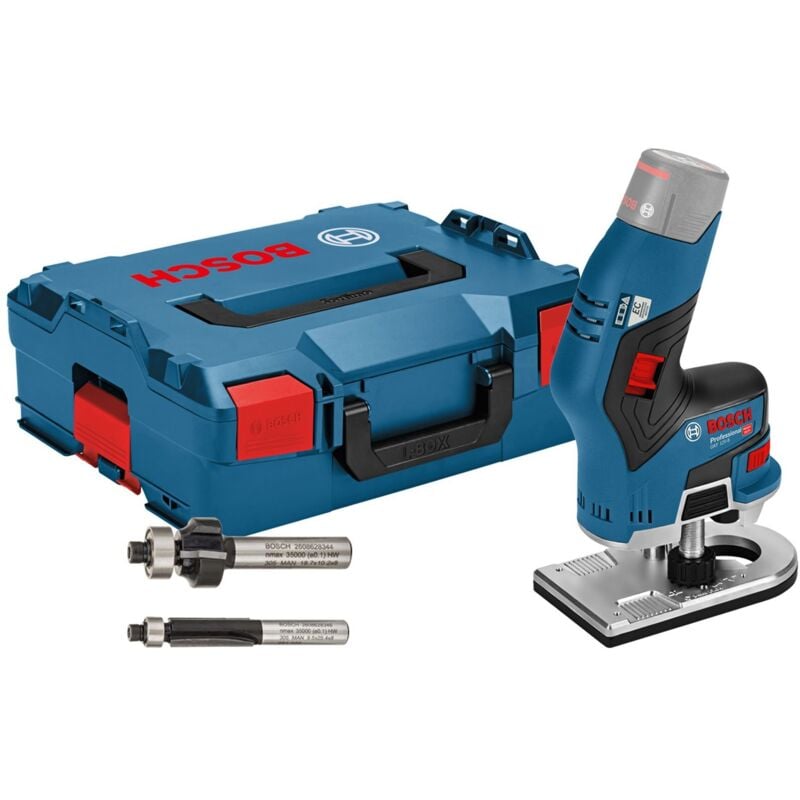 Bosch - Fraiseuse de bords sans fil gkf 12V-8 Solo avec 2x fraises dans L-Boxx