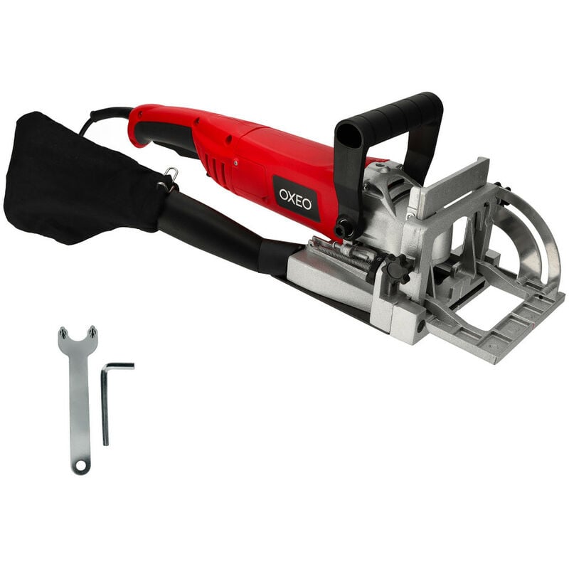 Fraiseuse à lamelles 1010W - Lamelleuse - Réglage angle inclinaison 90°- Lame 100x22mm .ép4mm - buse sac à poussière clé ergots