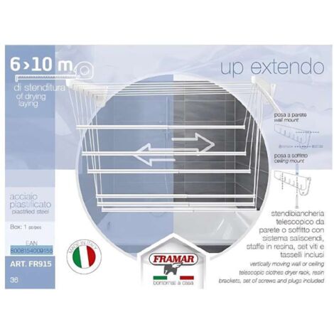 Framar Stendino Telescopico da Parete e Soffitto in Acciaio 6-10m
