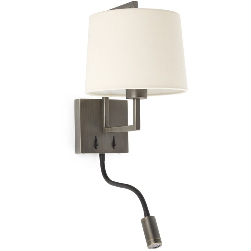 

FRAME Aplique de pared oro viejo mate/beige con lector LED - ORO VIEJO
