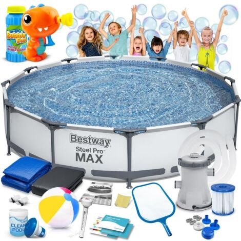Frame garden pool 366 x 76 cm 16 in 1 bestway 56416 bubble machine for free
