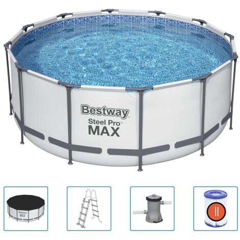 Frame Pool BESTWAY Steel Pro MAX Komplettset Rund Ø 366x122 cm