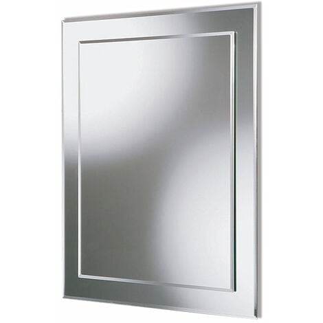 Frameless Large Wall Mirror Double Glasses Smooth edge Decorative-500x700