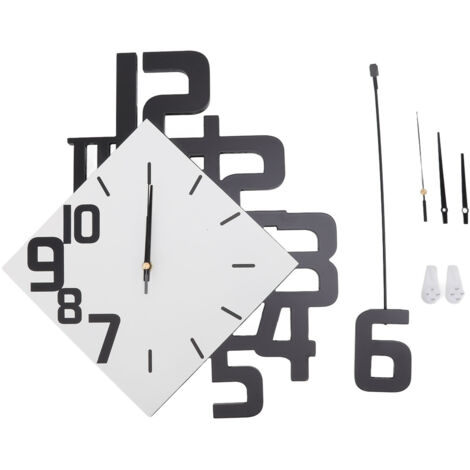 Frameless Pendulum Wall Clocks Number Decoration DIY Assembly Modern Wall Clocks with Silent Movement Wall Clock for Office