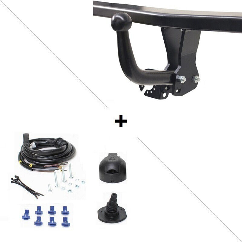 Attelage Jeep Wrangler jk (04/07-08/18) Col de cygne + faisceau universel 7 broches