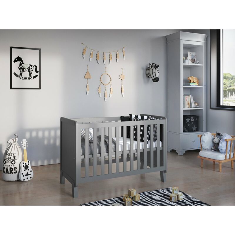 Francis Cot Bed 120x60cm (Grey) - Grey