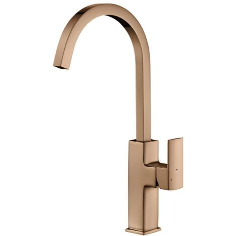 HYDROS Francis Pegler Marata Square Spout Kitchen Mixer Tap One Handle Antique Brass
