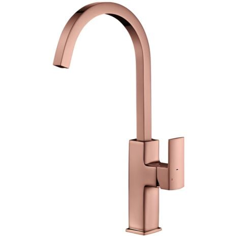 Francis Pegler Marata Square Spout Kitchen Mixer Tap One Handle Copper