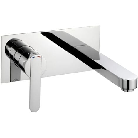 HYDROS Francis Pegler Strata Wall Mounted Basin Mixer Tap Chrome Inc Click Waste