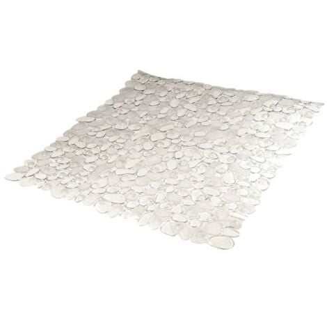 FRANDIS - Fond de douche galet pvc incolore 52x52cm