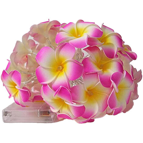 Frangipani-Lichterketten, batteriebetrieben, künstliche Frangipani, Weihnachtsfeier, Familienhochzeit, Strand
