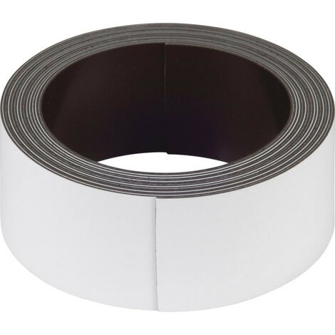 Franja magnética inscriptible 2.5m x 30. Contenido de BLANC: 1