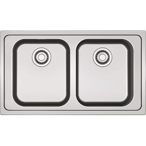 Franke 101.0358.335 RPX 620 -Lavello ad incasso a 2 vasche Dimensioni 86 x 500 Acciaio Inox