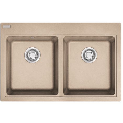 Lavelli Da Cucina Franke.Franke 114 0302 313 Granito Lavello Da Cucina Con Ciotola Doppia Beige