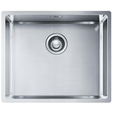 Franke 127.0453.656 Box Cucina lavello BXX 210/110 – 50 Acciaio Inossidabile Seta Lucida ueberlaufloch Nascosto, 1 Pezzi, Grey, 54 x 45 x 20 cm