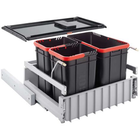 Franke Abfalltrennsysteme - Abfalleimer 300-60 Trio, eingebaut 121.0150.146