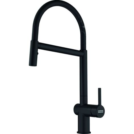 Franke Active - Grifo de fregadero FN 3407.901, con brazo flexible, negro mate 115.0653.409